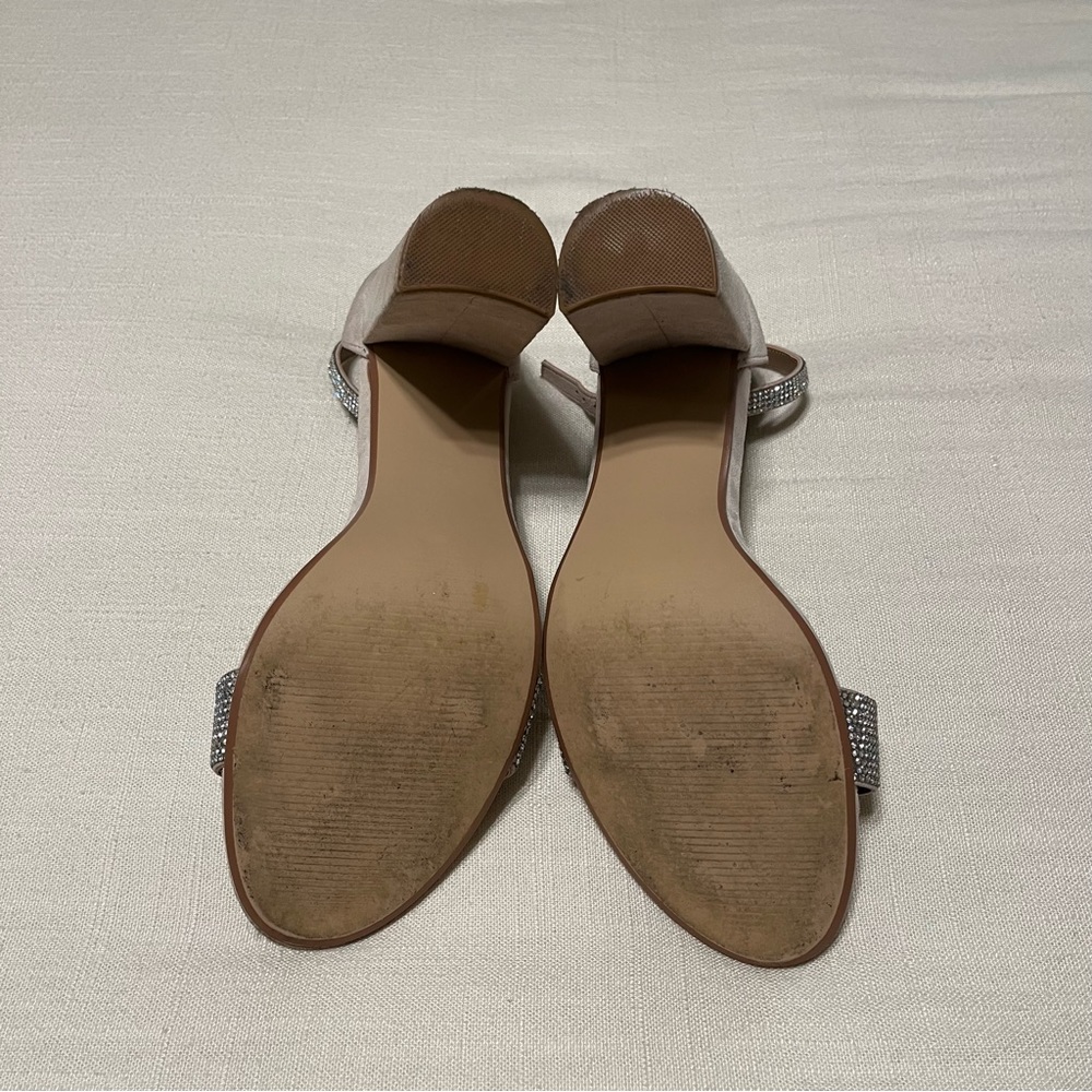 Steve Madden Kalina Rhinestone Nude Heeled Sandals - only worn once! - Picture 10 of 12